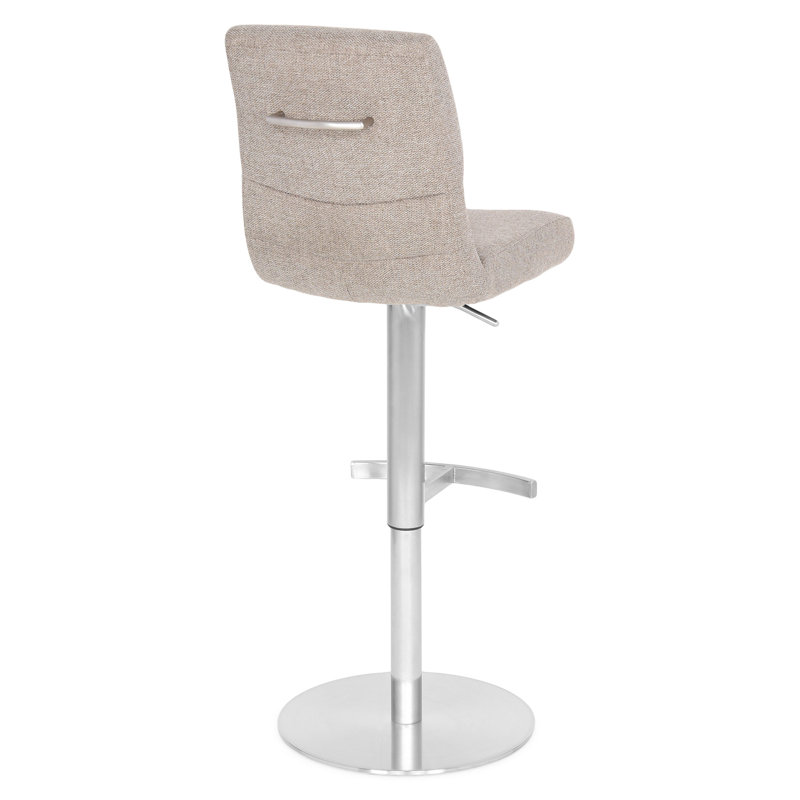 Swivel Upholstered Adjustable Height Counter Stool with Metal Frame