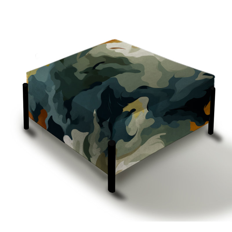 Artistic Concealment - Grand repose-pieds carré camouflage