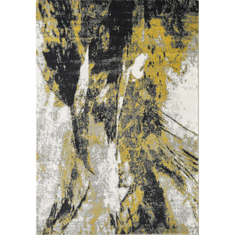 Genebern Abstract Indoor Rug, Rectangle 6' x 9'