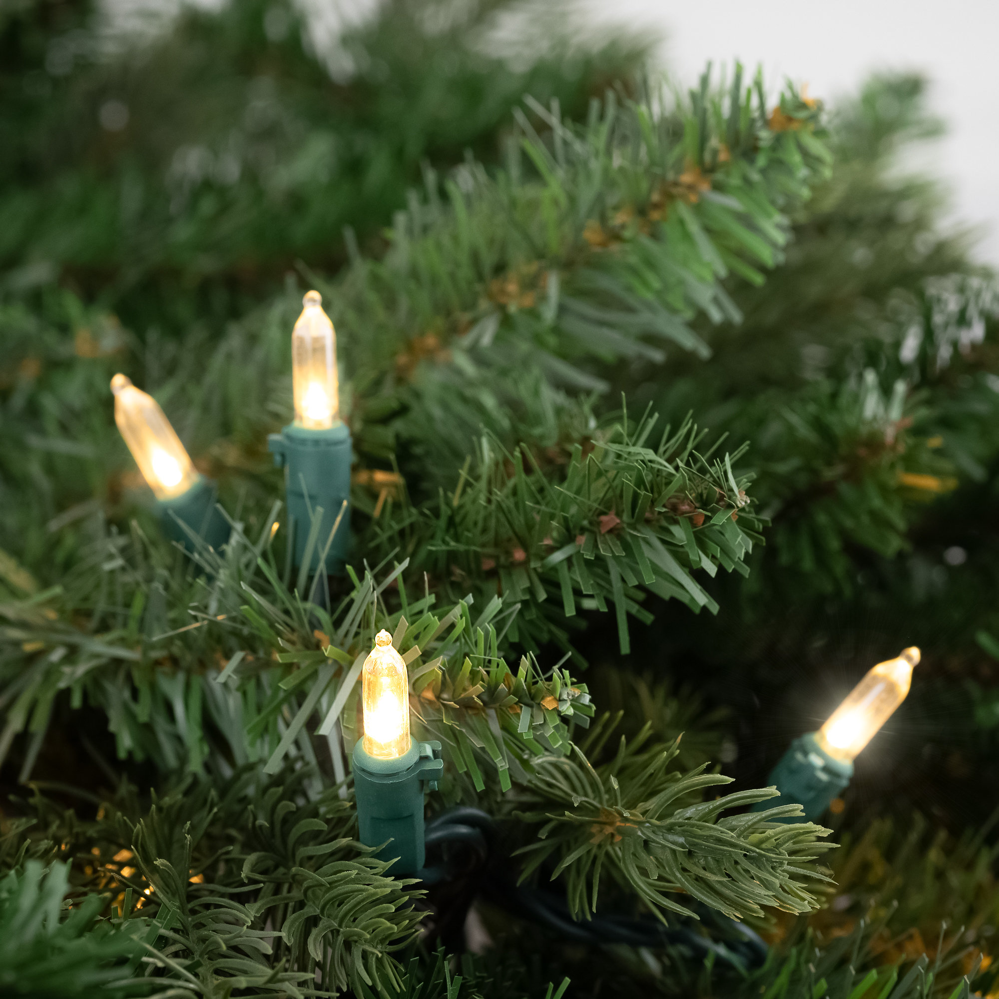 0.3'' String Lights, Warm White/Green, 50