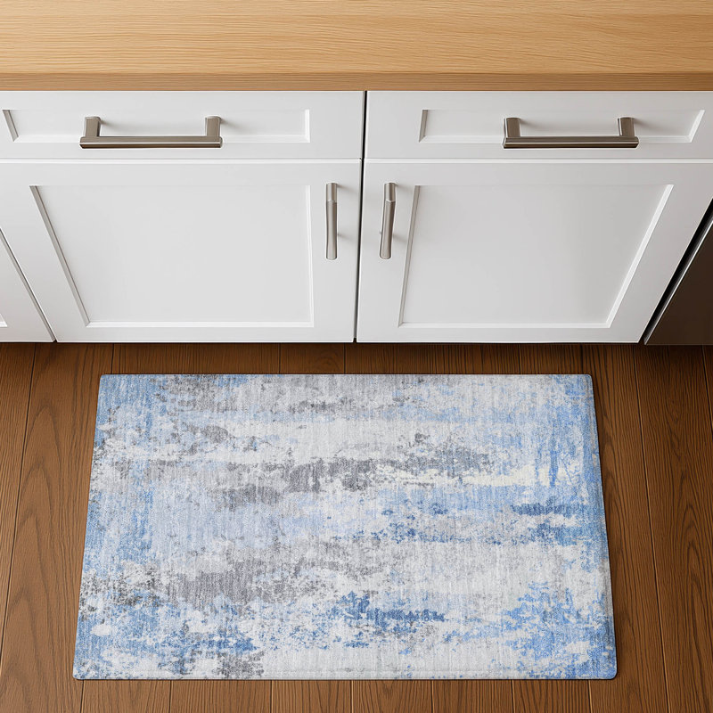 Premium Machine Washable Mayfield AMF1848 Abstract Rug, Rectangle 1'8" x 2'6"