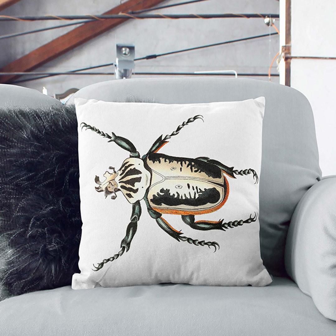 Goliath Beetle by George Shaw Cushion with Filling
