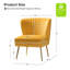Euclid Velvet Accent Chair with Metal Legs-895726432