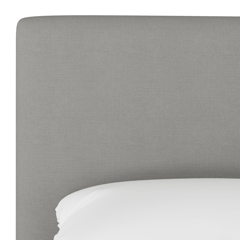 Pyburn Upholstered Platform Bed, California King, Linen Gray Linen