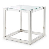 State Glass End Table
