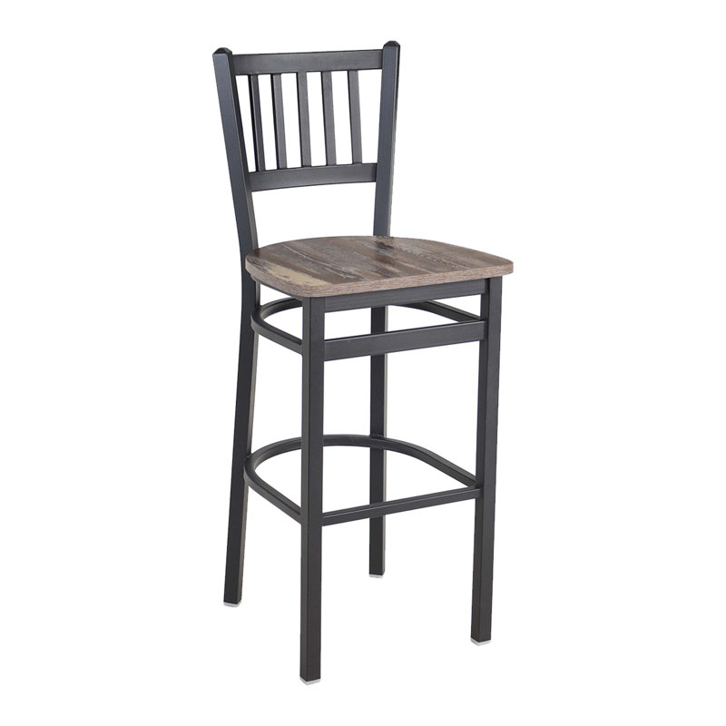 Counter Stool with Metal Frame, Farmhouse