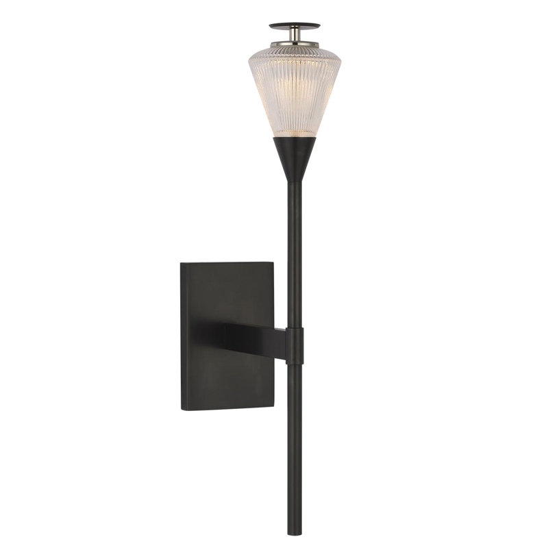 Waterford Blaze Sconce with Clear Crystal, Bronze, 13.75" H x 5.75" W x 7.75" D