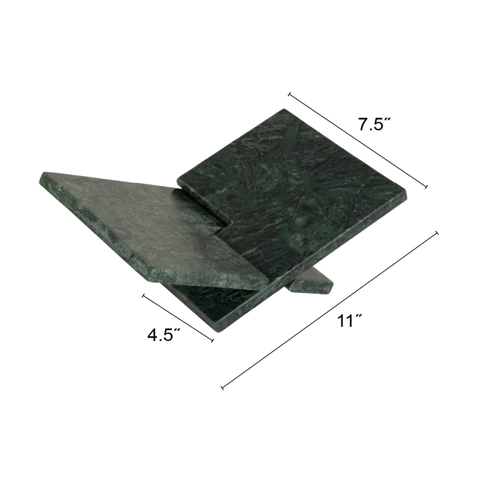 Noya Marble Book Holder, Dark Green