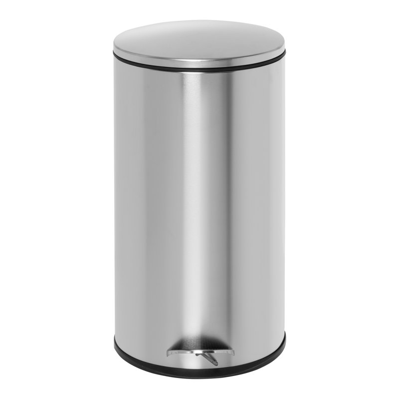Poubelle à pédale 7,92 gallons en acier inoxydable