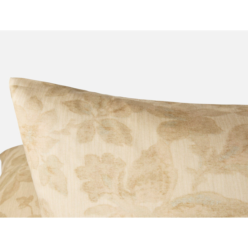 Camellia Organic Print Sham, Euro Sham, Amber