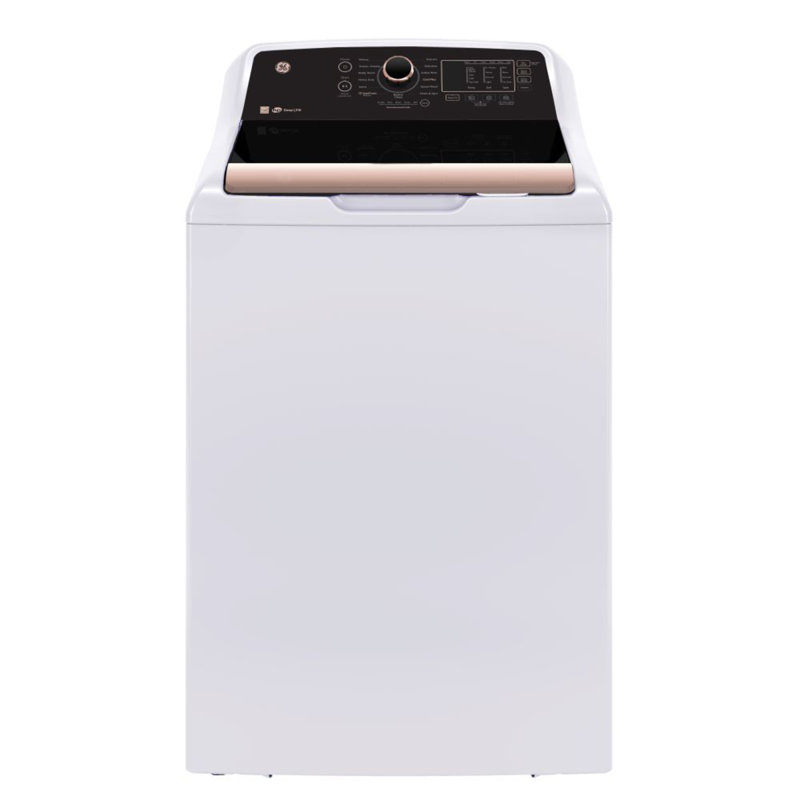 Ge 5,3 pieds cubes Pi. Laveuse à chargement par le haut - blanc et or rose - Gtw690bmywr