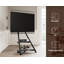 Carshalt 30.4" W Steel Mobile Floor TV Stand with Shelves-875616117