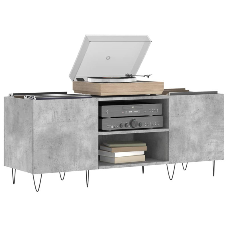 48cm H Media Cabinet, Concrete Grey