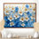 Whie On Velvet Blue Poppies Field II - Coquelicots, art mural