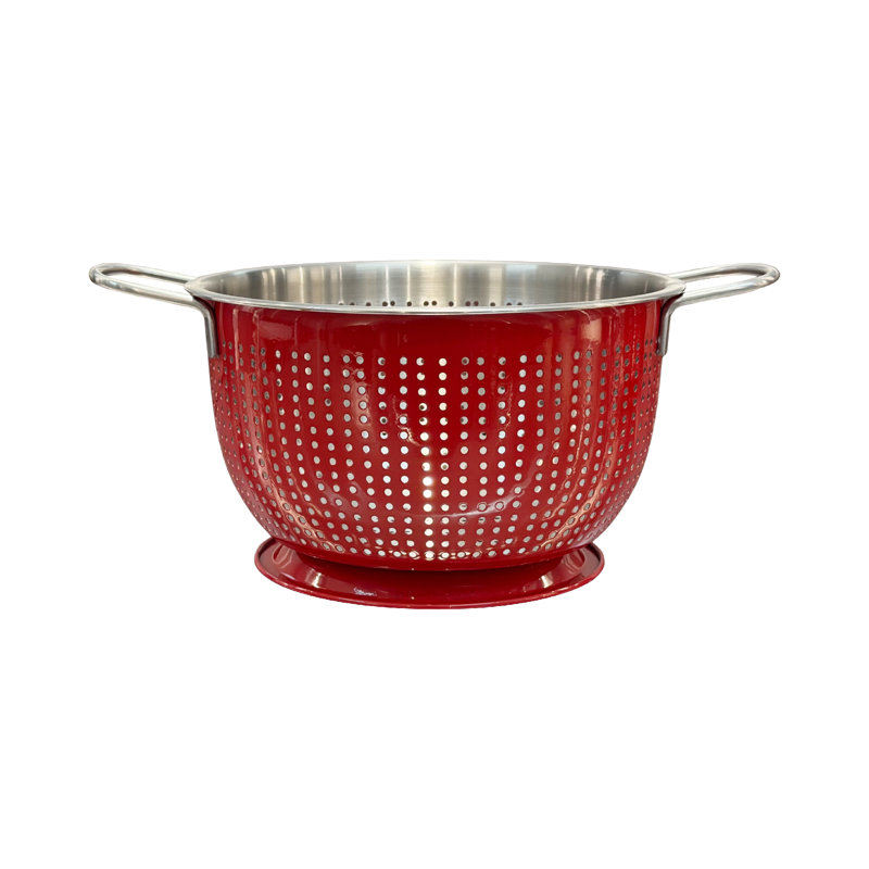 Buckingham Stainless Steel Colander, Red