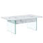 Table basse multifonctionnelle à plateau relevable - Motif de marbre noir, indispensable pour les maisons modernes. Pieds en verre trempé-210154858