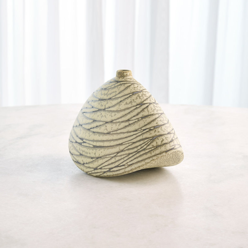 Ceramic / Porcelain Table Vase, Overall Height-  7.75"