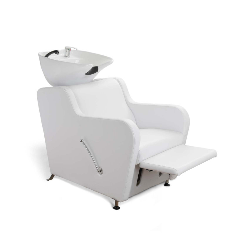 Unité de lavage de shampooing Stanley, Similicuir blanc