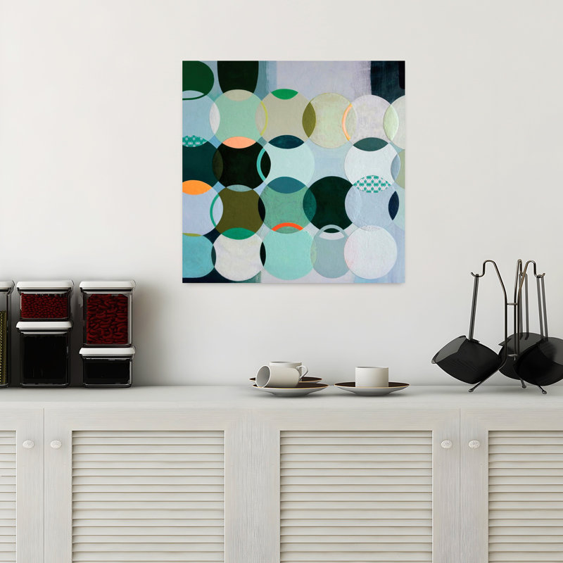 Circles No. 2 Abstract Modern Art, 18" H x 18" W