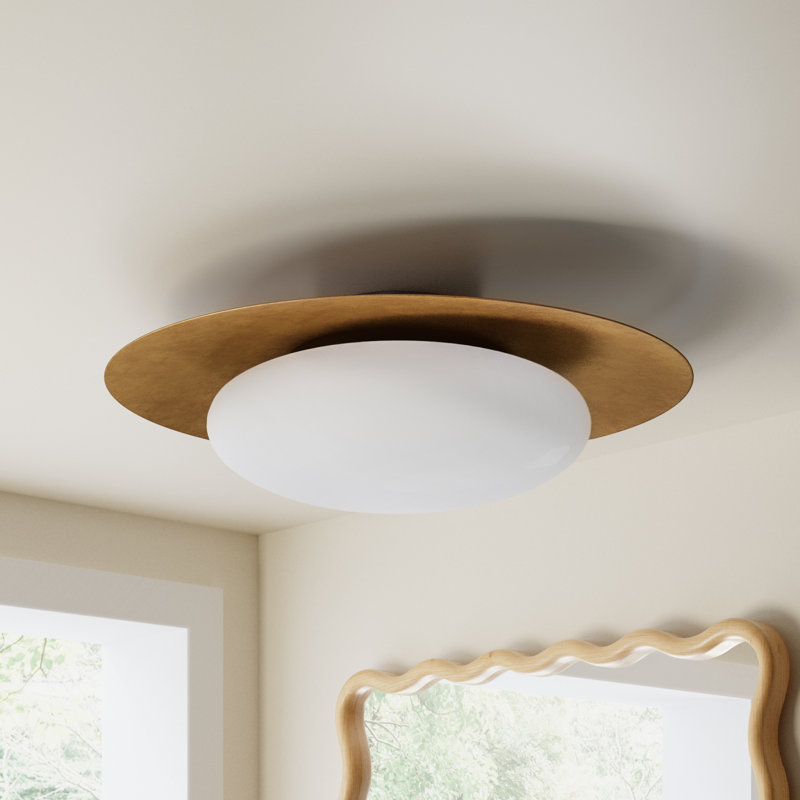 Haines Glass LED Flush Mount, 7.25" H x 24" W x 24" D