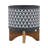 Ceramic Aztec Planter On Wooden Stand-1783137452-1783137451