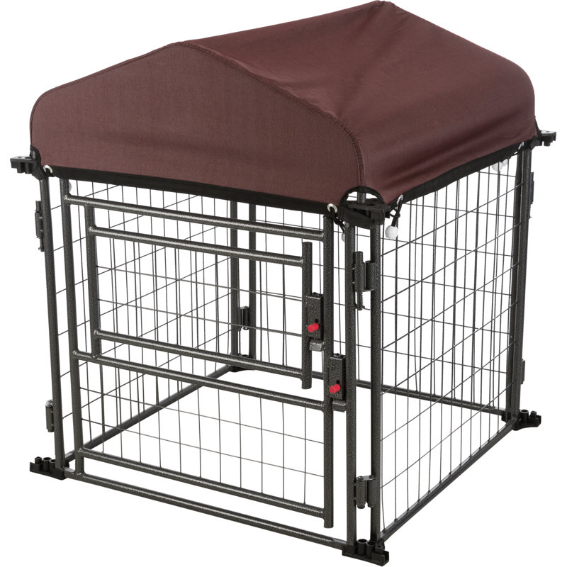 Small Hammerstone Steel Outdoor Dog Kennel with Cover