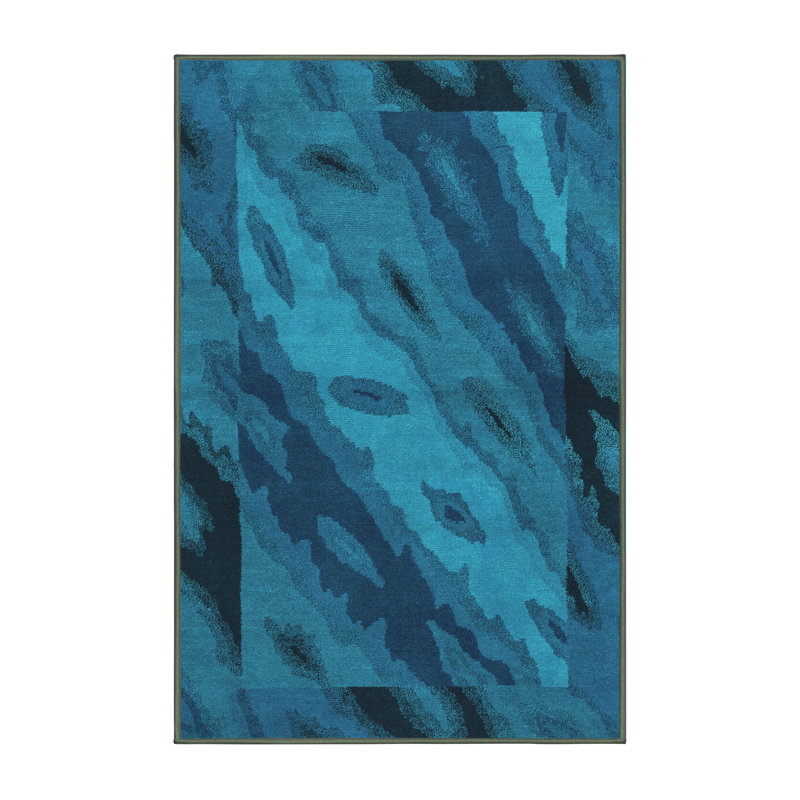 Dekklan Washable Animal Print Indoor Rug, Rectangle 7' x 10'
