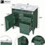Ensemble de meuble-lavabo autoportant 30 po avec lavabo supérieur, meuble-lavabo moderne avec 2 tiroirs et tiroir basculant, meuble-lavabo autoportant avec miroir et meuble-lavabo simple