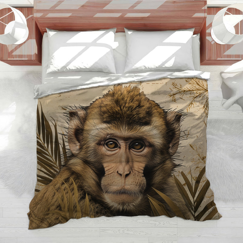 Monkey Animal Cotton Blend Comforter, Queen Comforter