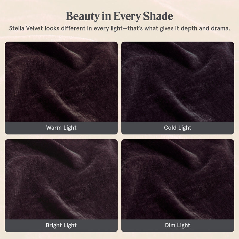 Stella Faux Silk Velvet Classic Chic Modern Rustic Romantic Western Duvet Cover Set, King Duvet Cover + 2 King Shams