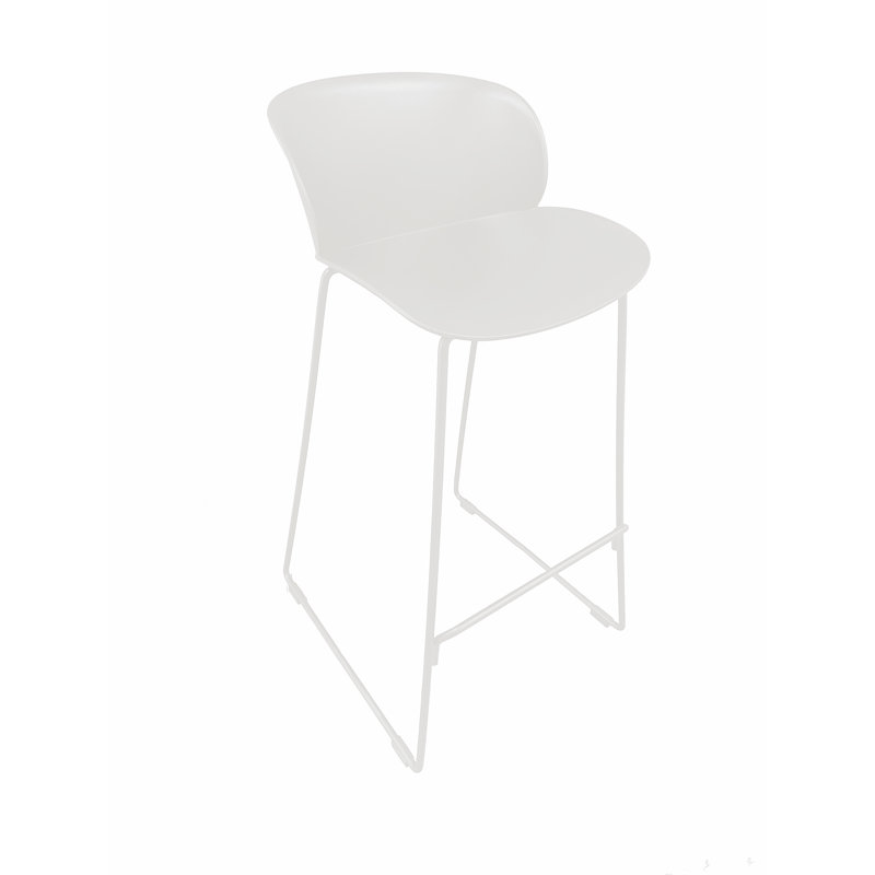 Tabouret de bar 29,5 po Pangea Home Cal Lucillie, Blanc