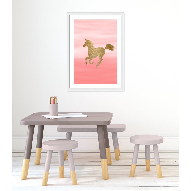 Adhésif décoratif ombre rose 3 pi, H 34,5 po x l 24,5 po x P 0,6 po, Cadre blanc