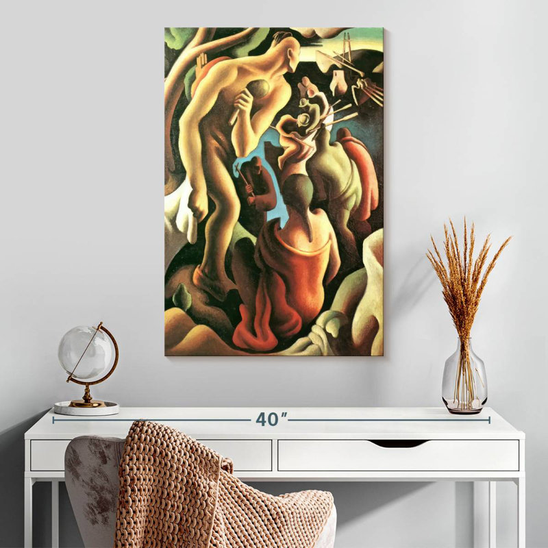 Lelar American Discovery Viewed By Native, 30" H x 20" W