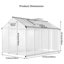 Heavy Duty Greenhouse for Outdoors with Doors and Adjustable Roof Vent Windows, Walk-in Large Sunhouse for Backyard Gardening, Heavy Duty Plant Hot House with Reinforced Frame