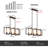 Barbara 6 - Light Matte Black Kitchen Island Pendant