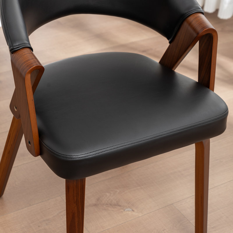 Chaise rembourrée en similicuir Providence, Black