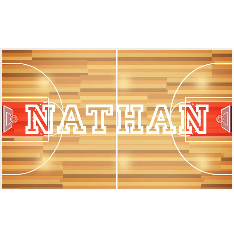Adhésif décoratif pour les tribunaux de basket-ball personnalisés, H 16 po x l 28 po, Oui