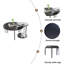 Round Coffee Table End Table Sofa Table Side Table Set With OAK Veneer Surface 25Mm MDF For Living Room Dinning Room Bedroom, Sintered Stone Legs, 83 + 43Cm Diameter-593705205