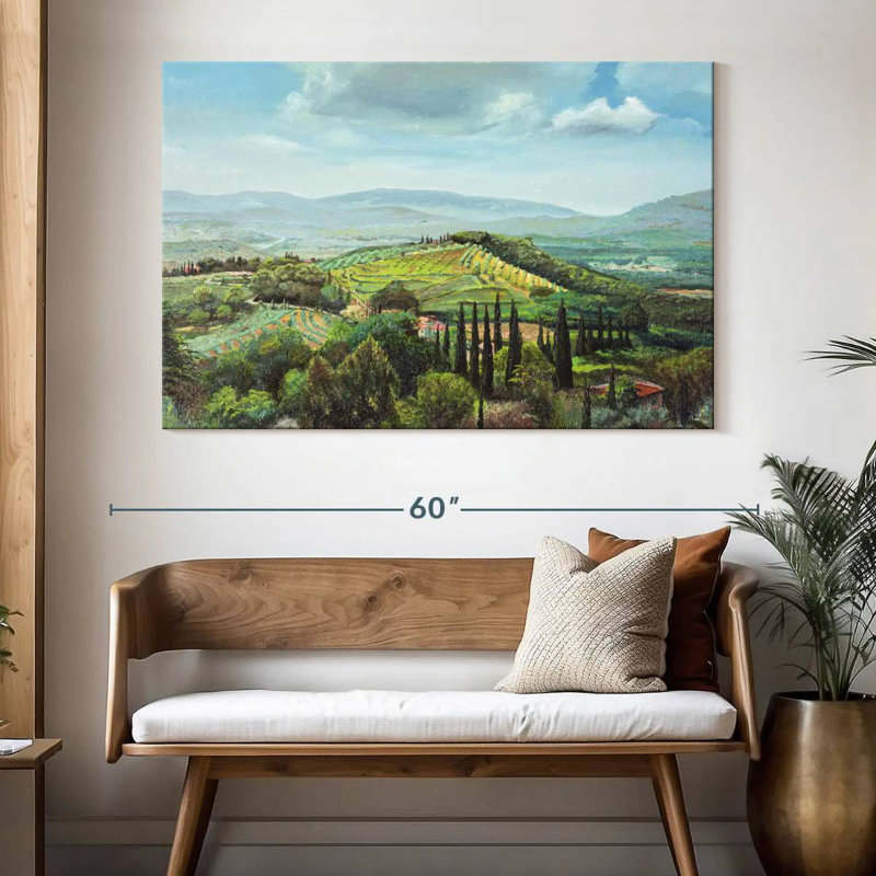 Alvord Rolling Hills Pistoia Toscane, H 34 po x l 51 po