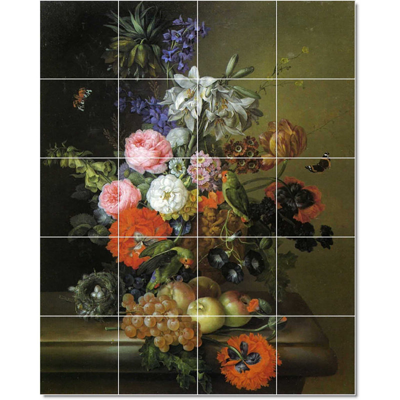 Carreau de céramique décorative 18 po x 24 po 6 po x 6 po, Fretter Xaver Petter W22910