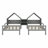 Double Platform Bed With House-Shaped Headboard And A Built-In Nightstand-1907484596