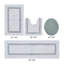 Ensemble de tapis pour salle de bain 4 pièces 100% coton 2370 g / m² Arth certifié OEKO-TEX®, tapis de salle de bain très moelleux, super absorbant, réversible, lavable à la machine, confort spa, blanc / bleu-1689509623-1723177710