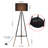 Deliylah Black Floor Lamp with Outlet