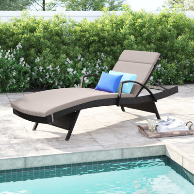 Billur 79.25" Long Reclining Single Chaise with Cushions by Wade Logan