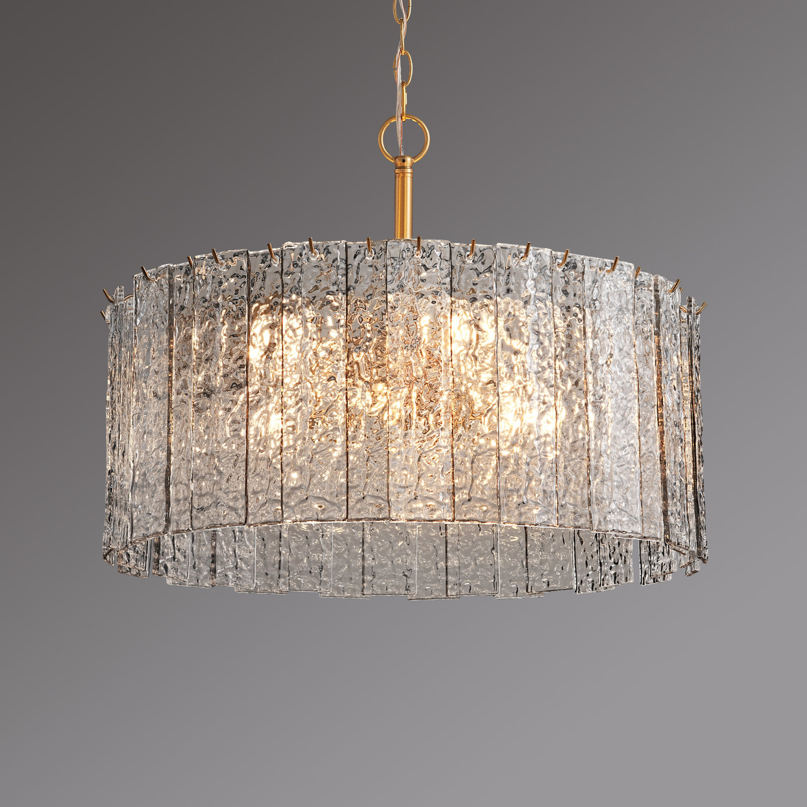 Mesmer 8-Light Hammered Glass Chandelier