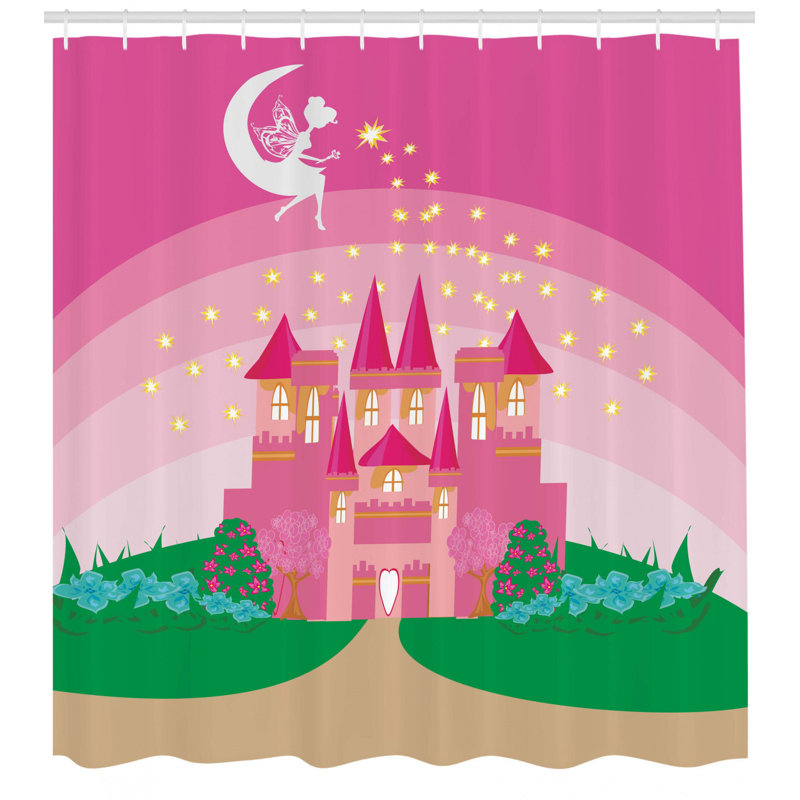 Rideau de douche simple princess castle girly magic conte Rhonda, H 70 po x l 69 po