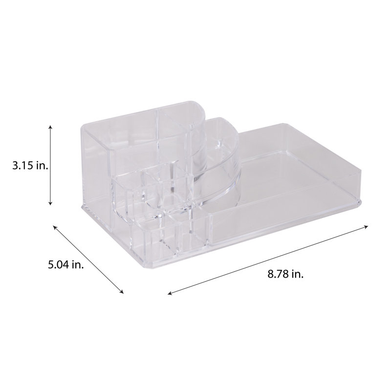 Clear Acrylic 8-Section Cosmetic and Jewelry Organizer