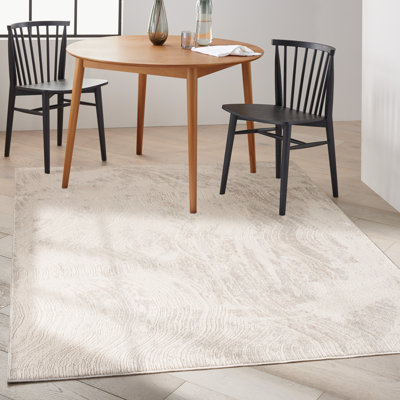 Tapis gris argenté à motif abstrait Ck024