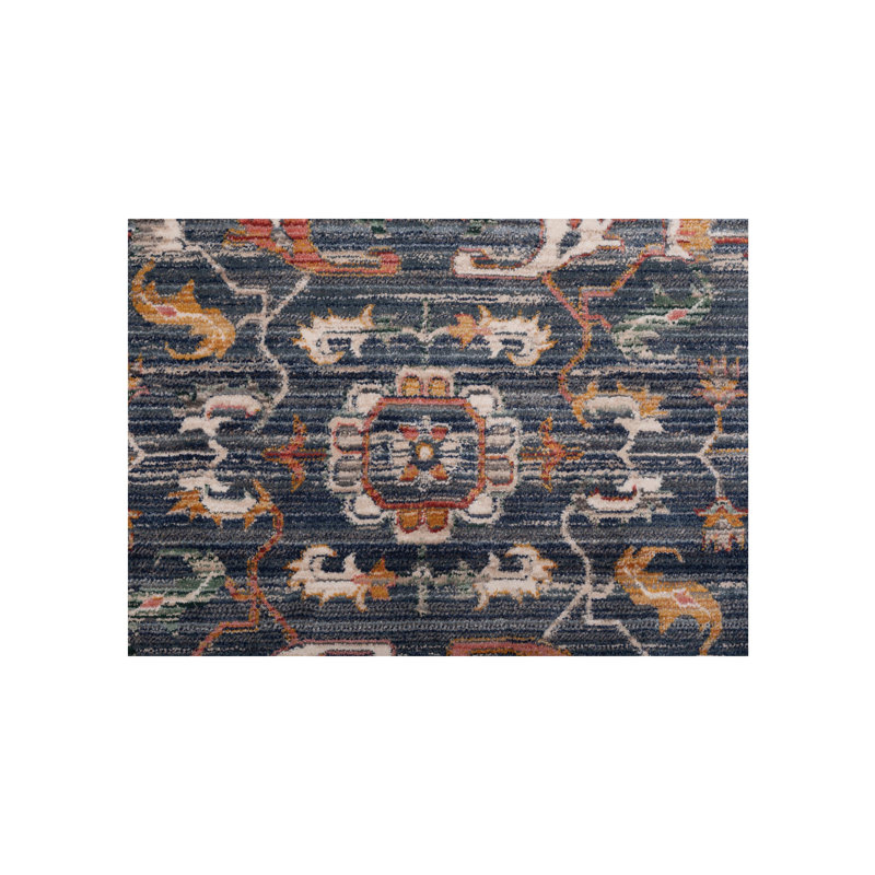 Oriental Machine-Made Blue / Ivory, Rectangle 5'3" x 8'
