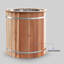 36" Cold Plunge Ice Bucket with Cooler， Natural Cedar, Filtered Circulation System, 304 Stainless Steel Interior，ozone purification